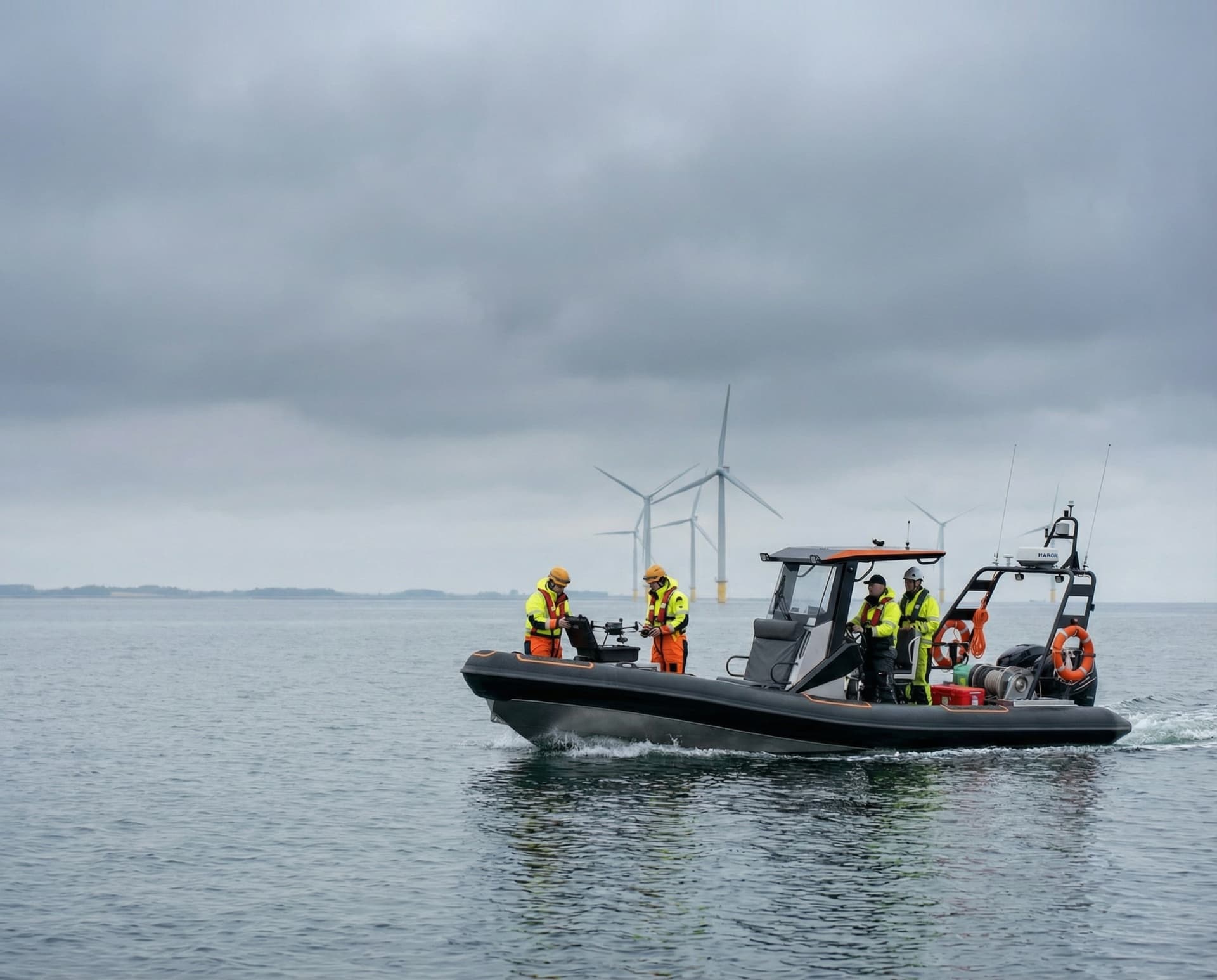 Cross Water industrial platform supporting offshore wind operations